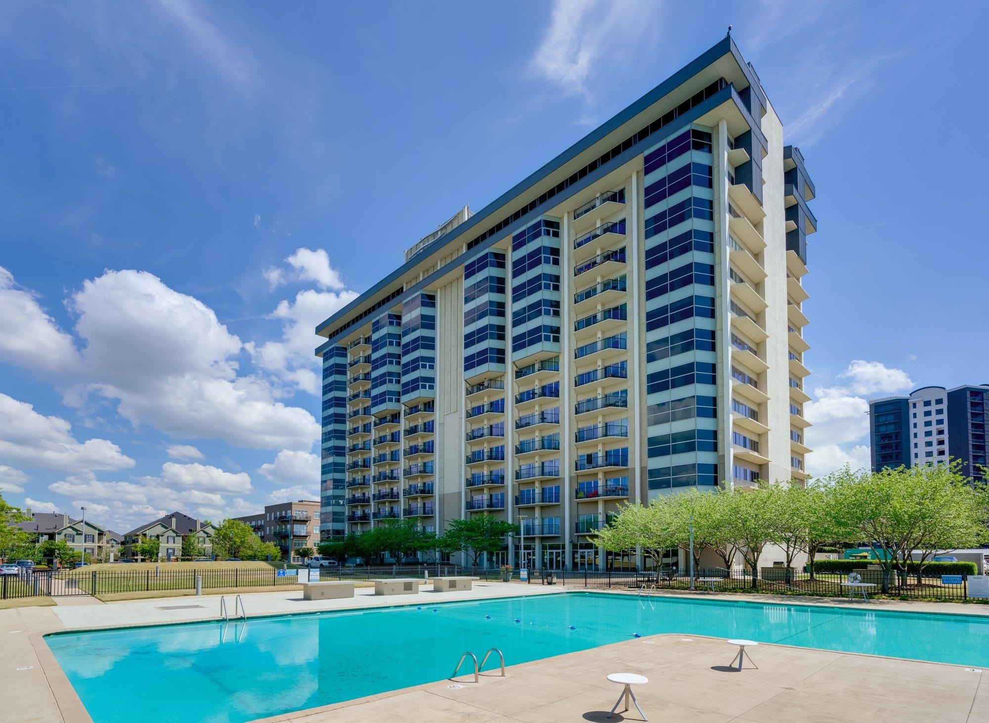 a view of building with yard
