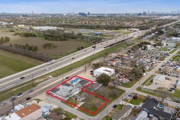 an aerial view of a city