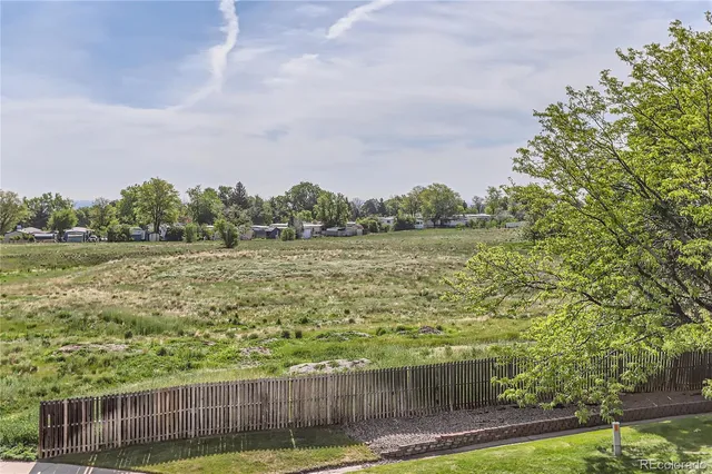 a view of a lake with a yard