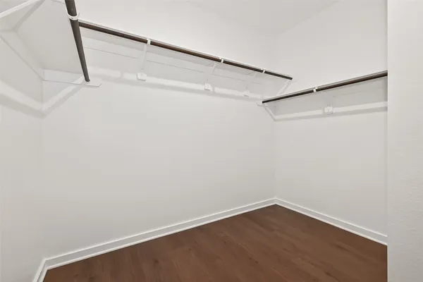 a view of small space with racks on the wall
