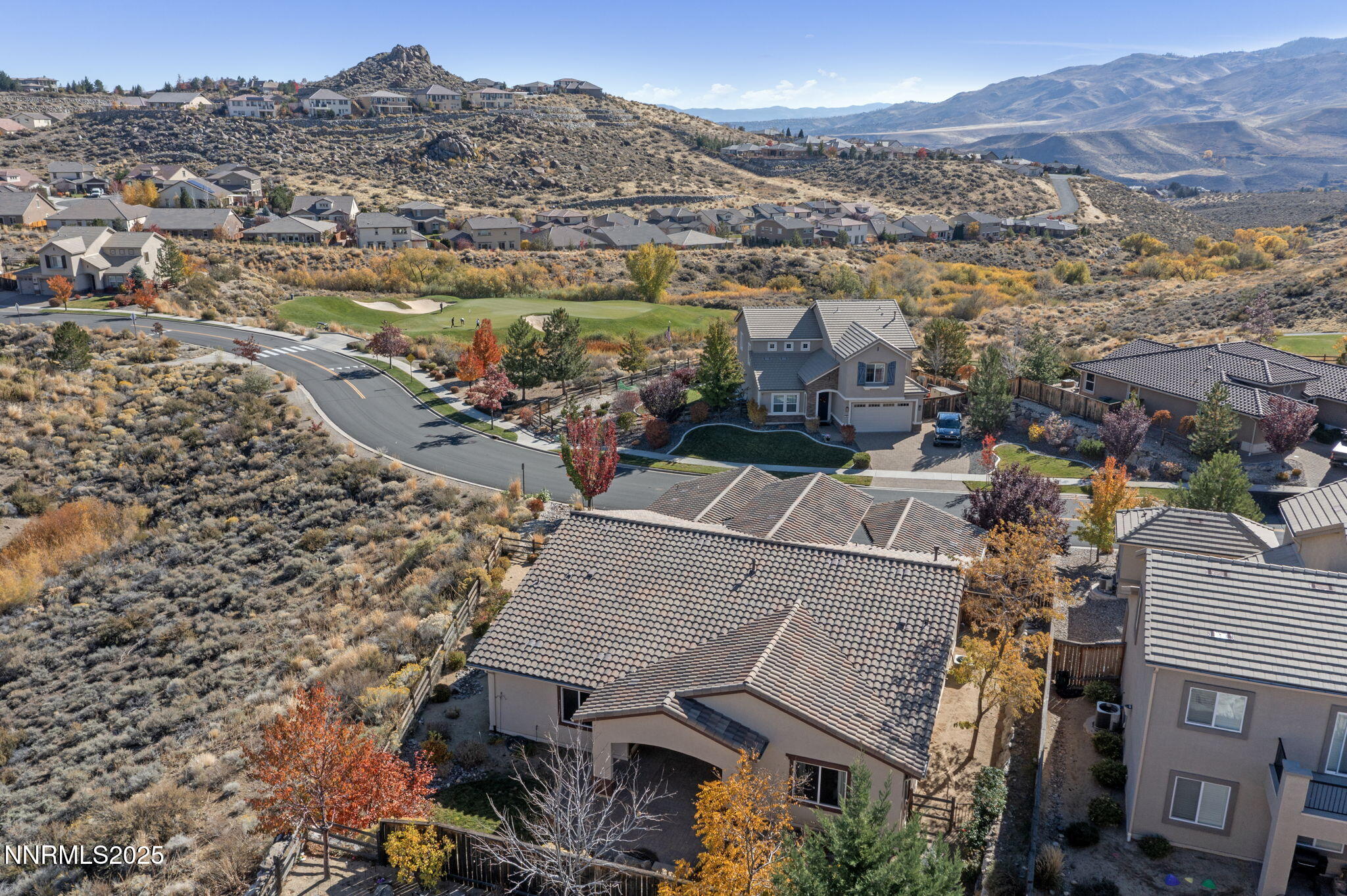 1755 Back Nine Trail Reno, NV 89523 - Photo 48 of 49 an aerial view of a house with a lake view