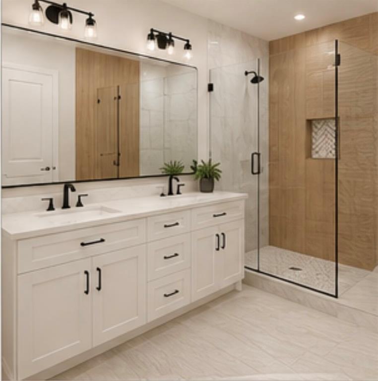 1730 Stargazer Court Denison, TX 75020 - Photo 3 of 9 a bathroom with a shower sink and mirror