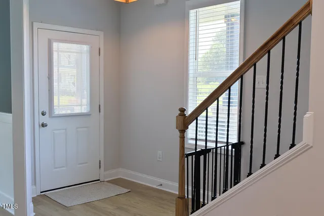 a view of an entryway with staircase