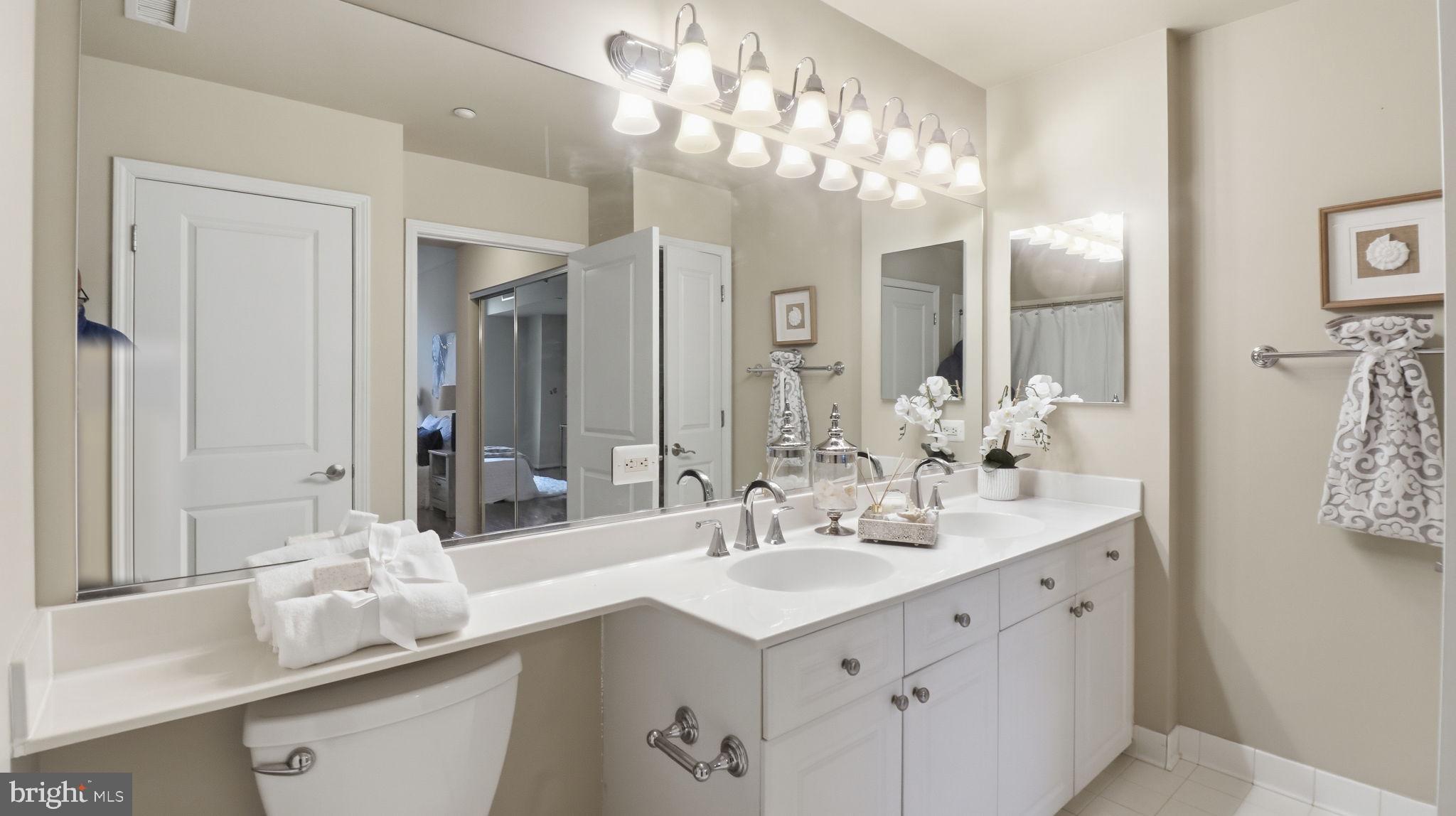 11700 Old Georgetown Road, Unit 1007 North Bethesda, MD 20852 - Photo 17 of 36 Elegant bathroom with modern fixtures.