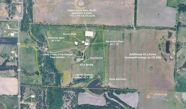 an aerial view of a houses with outdoor space