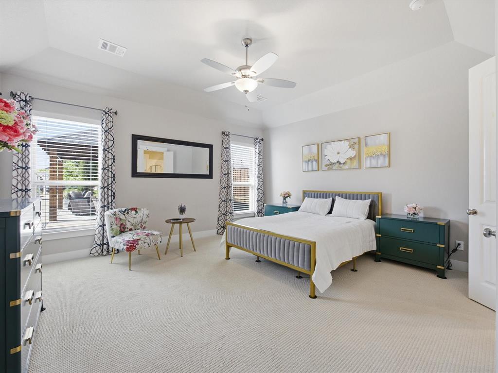 146 Old Bridge Road Waxahachie, TX 75165 - Photo 19 of 40 a living room with furniture and a chandelier