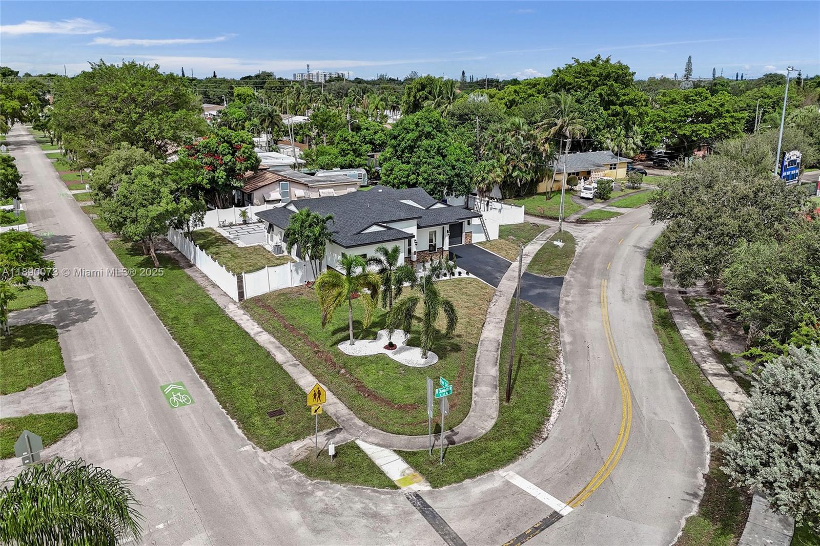 300 North 53 Avenue Hollywood, FL 33021 - Photo 6 of 77 an aerial view of a house with a garden and swimming pool