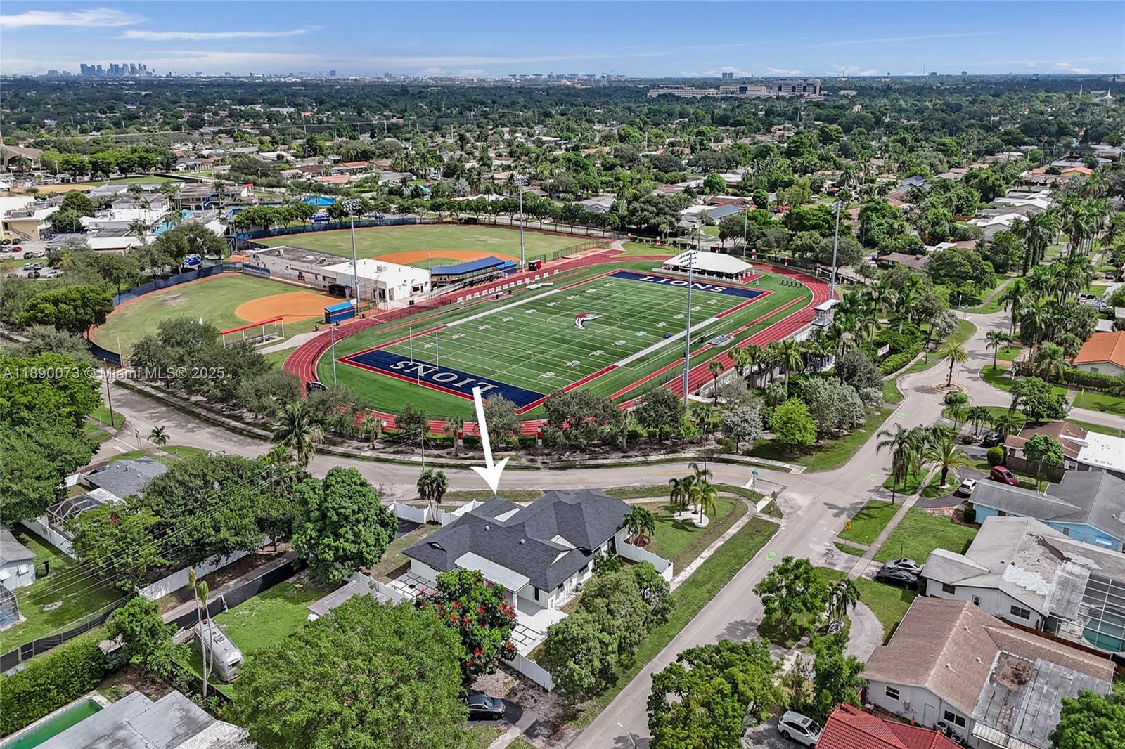 300 North 53 Avenue Hollywood, FL 33021 - Photo 68 of 77 an aerial view of residential houses with outdoor space and swimming pool