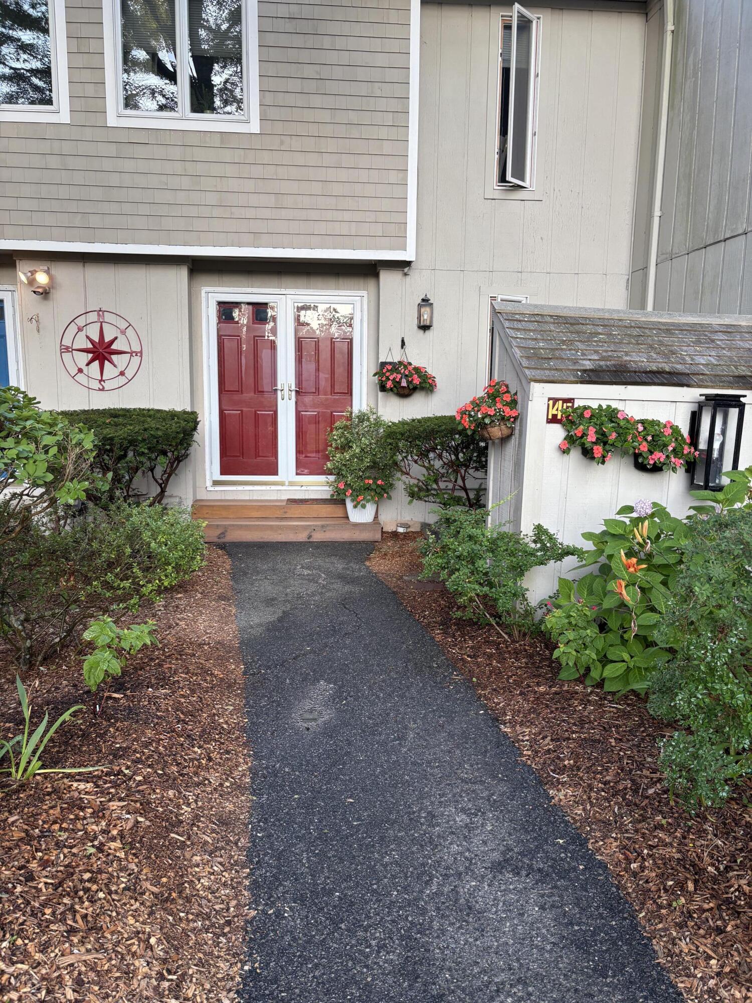 a view of a front door of the house