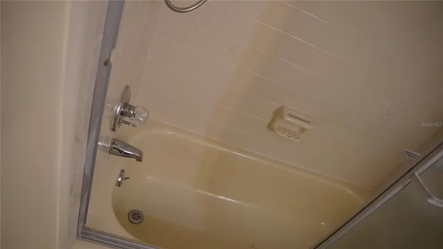 a close up of a shower