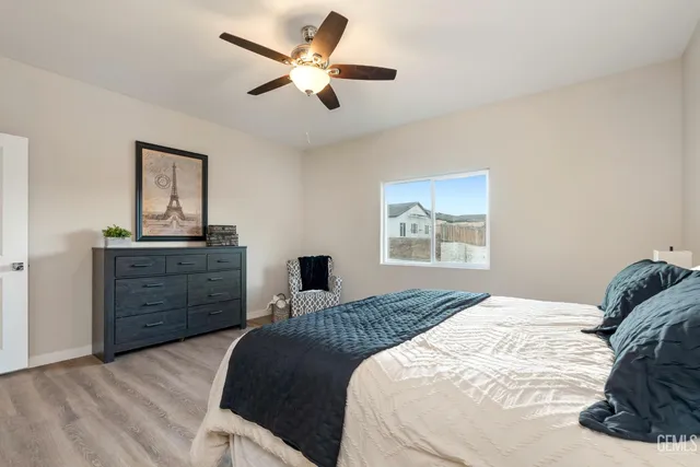 a view of small space with wooden floor