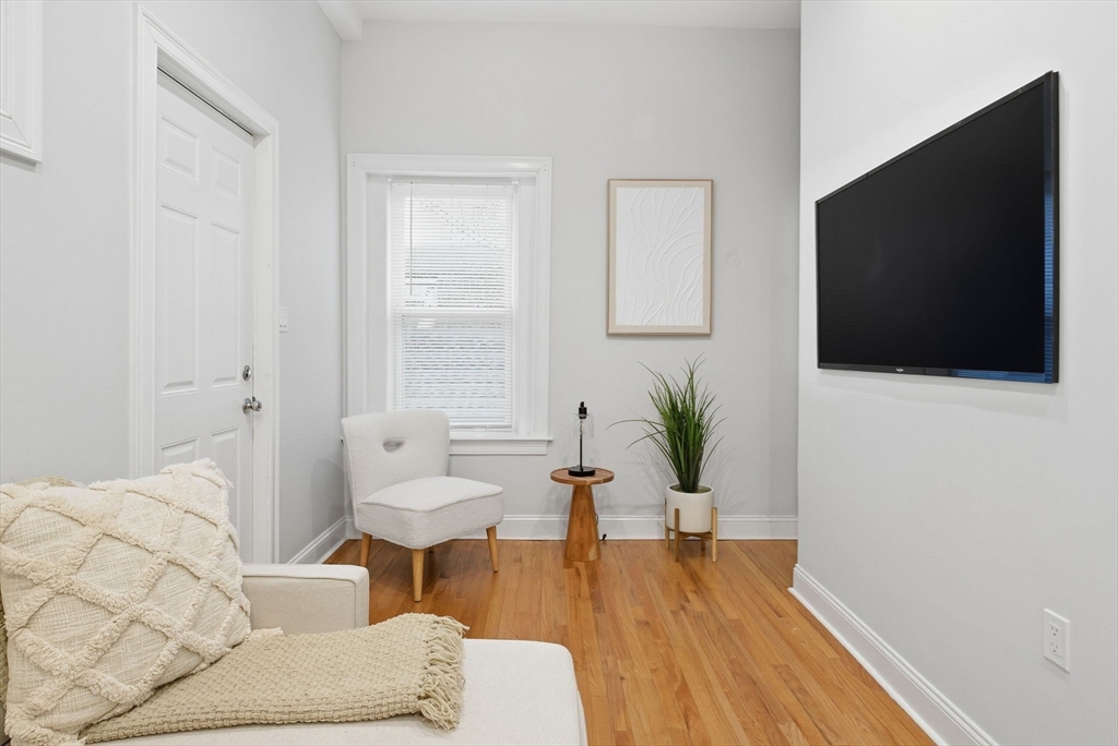 80 Marion Street, Unit 2 Boston, MA 02128 - Photo 12 of 33 a living room with furniture and a flat screen tv