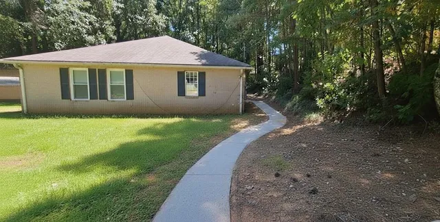 a aerial view of a house