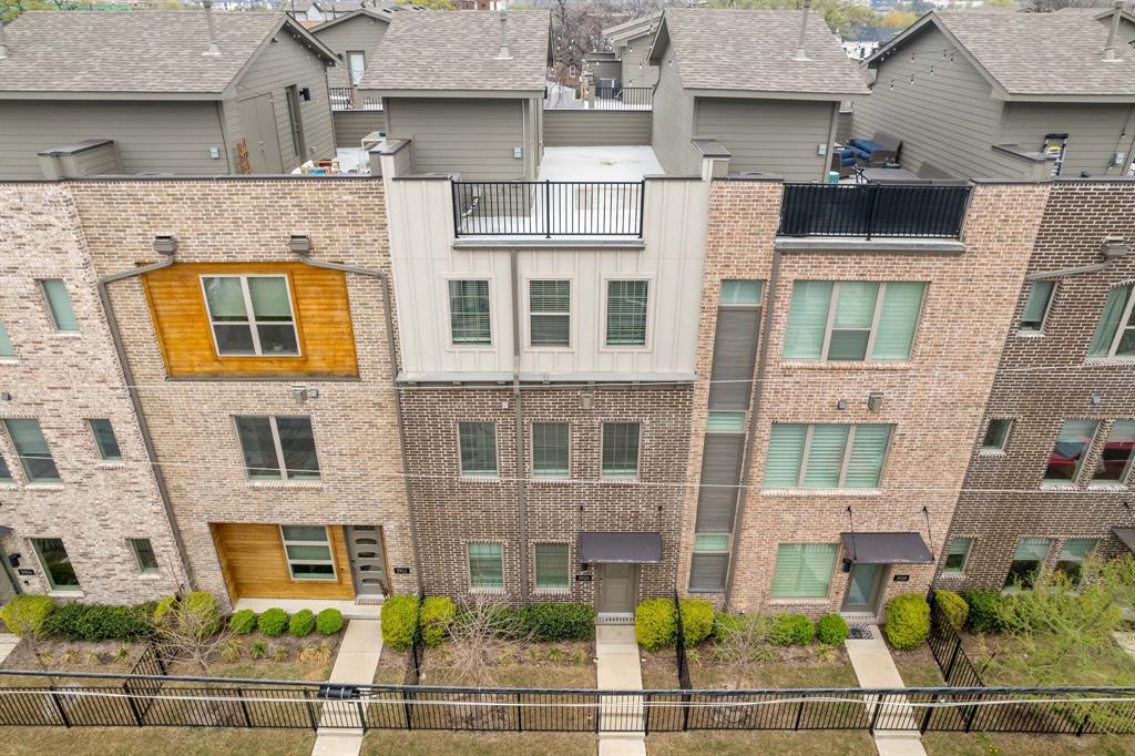 front view of a brick building