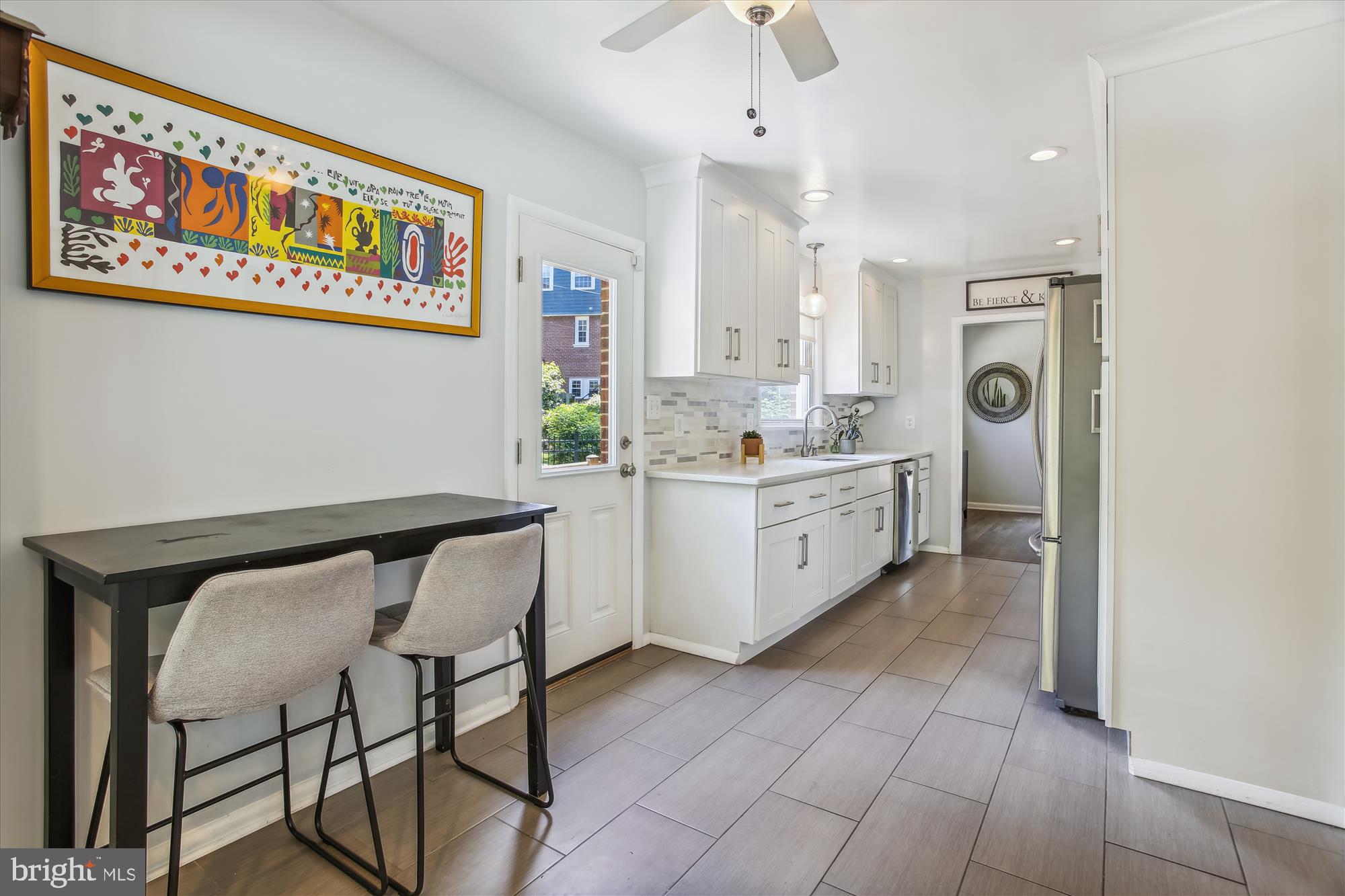1330 Fernway Road Northwest Washington, DC 20012 - Photo 18 of 73 Kitchen Breakfast Bar Area & Side Door