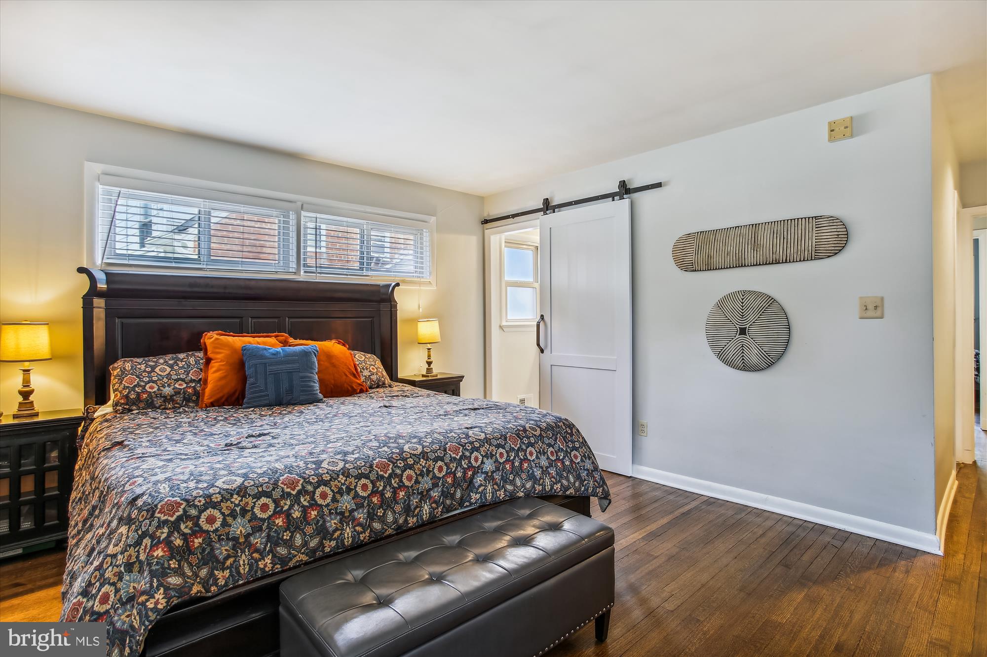 1330 Fernway Road Northwest Washington, DC 20012 - Photo 25 of 73 Primary Bedroom with Barn-Door Bathroom Access
