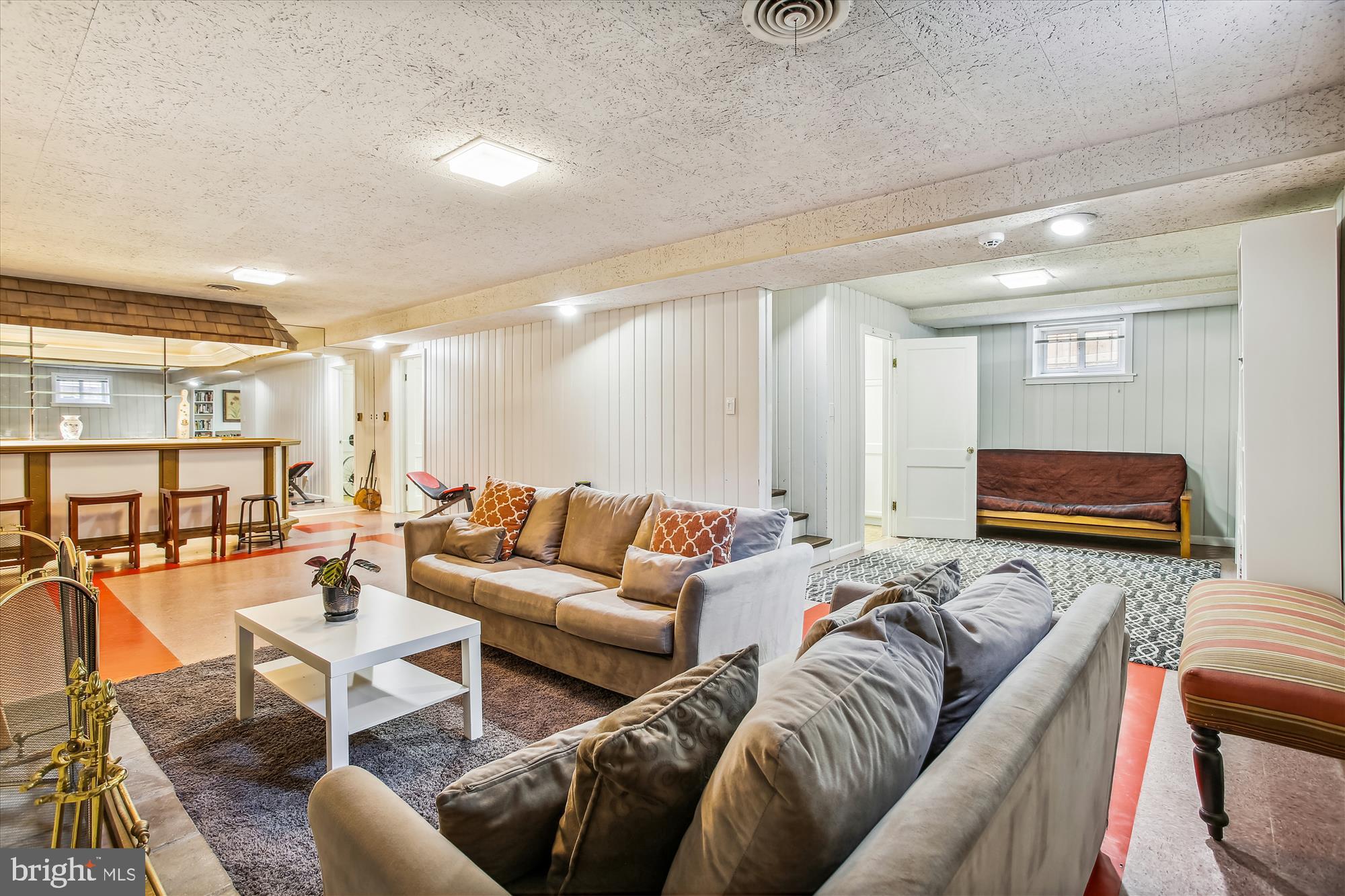 1330 Fernway Road Northwest Washington, DC 20012 - Photo 43 of 73 Recreation Area with Spline Tile Ceiling