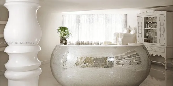 a view of a living room with furniture