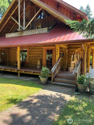 a view of a backyard with a patio