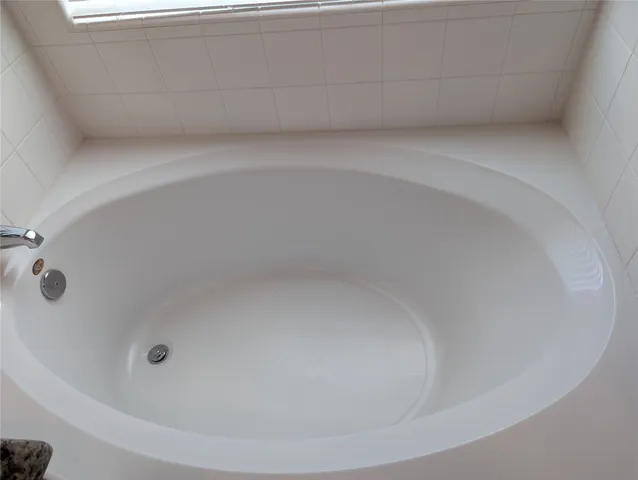 closeup of a bathtub