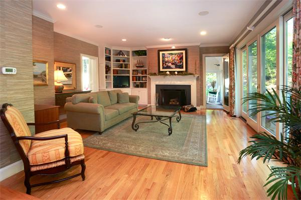 63 Sheffield Road Boxford, MA 01921 - Photo 7 of 30 a living room with furniture and a fireplace