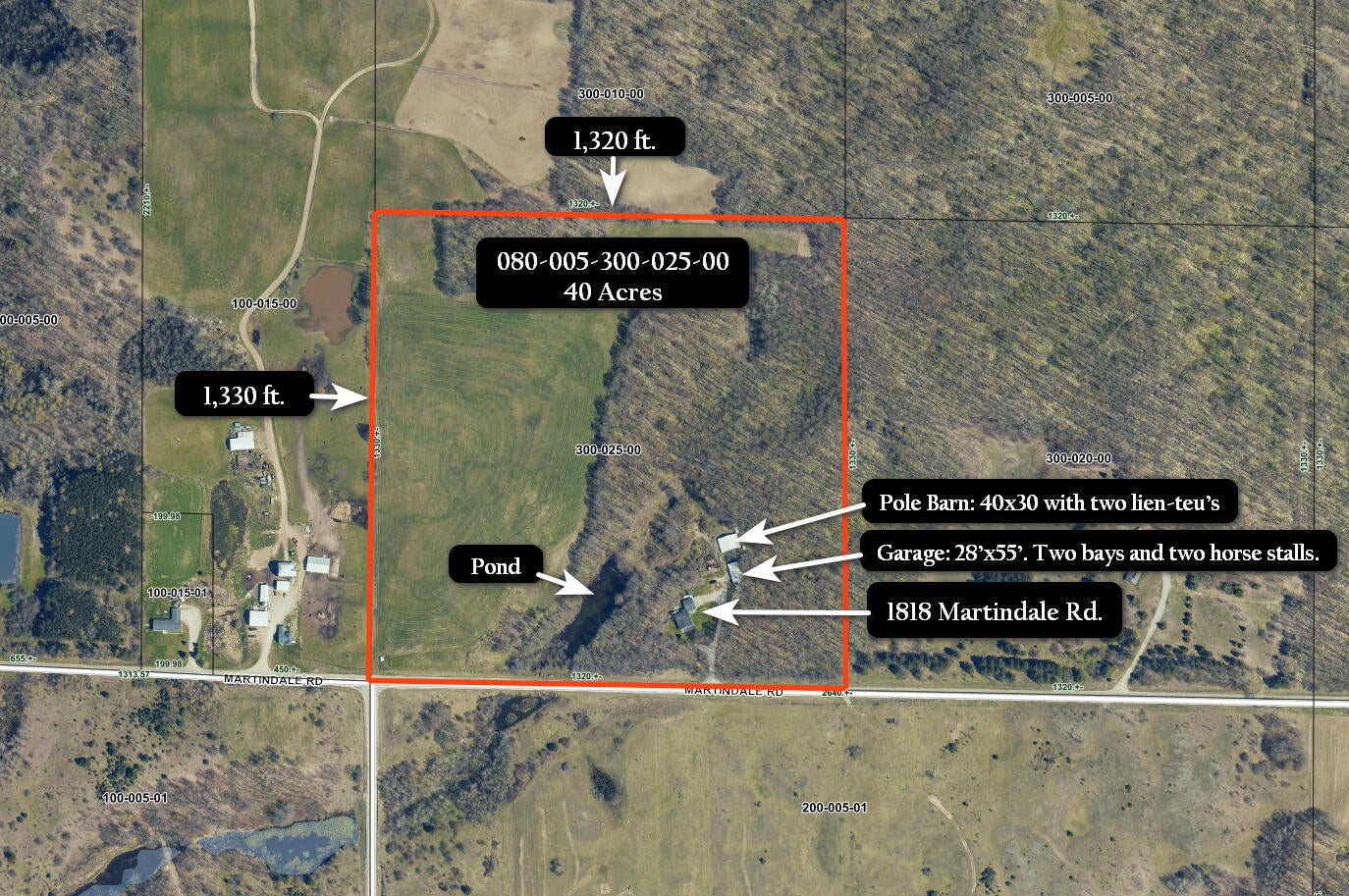 1818 Martindale Road Gaylord, MI 49735 - Photo 47 of 49 Plat-Map-Martindale-1818-v2
