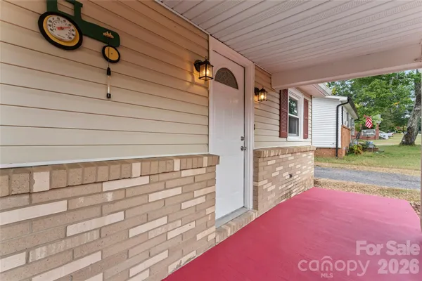 a view of front door of house