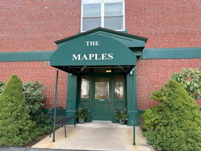 Inviting main entrance to complex