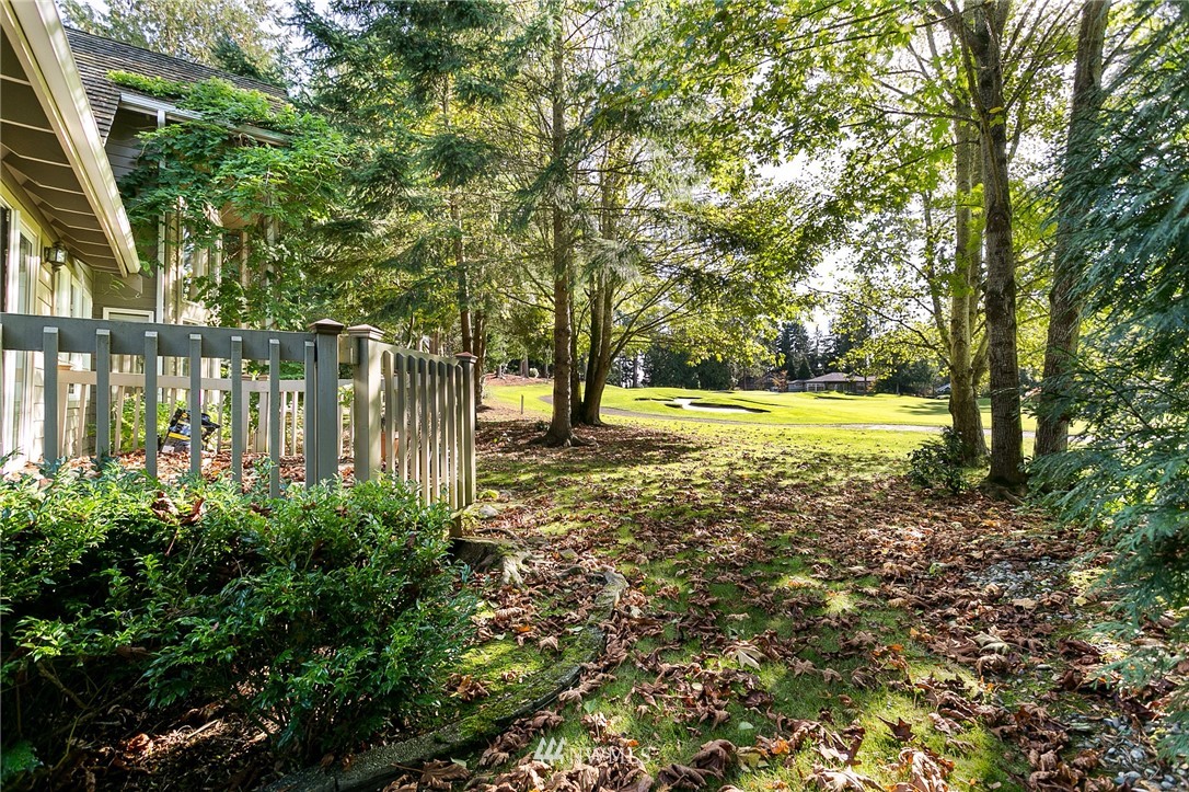 5520 Canvasback Road Blaine, WA 98230 - Photo 28 of 31 a view of a yard with large trees and plants