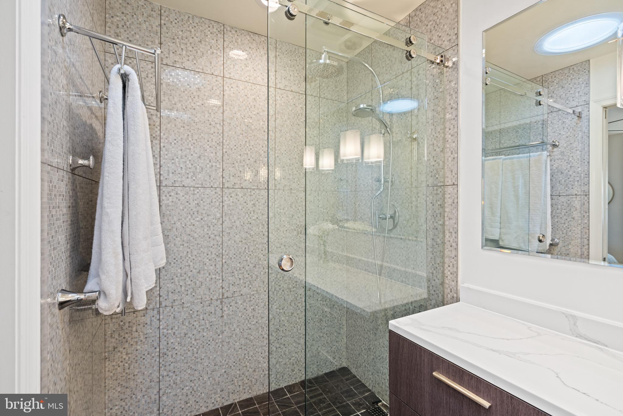 611 F Street Northeast Washington, DC 20002 - Photo 26 of 34 Walk-in Shower with New Glass Doors