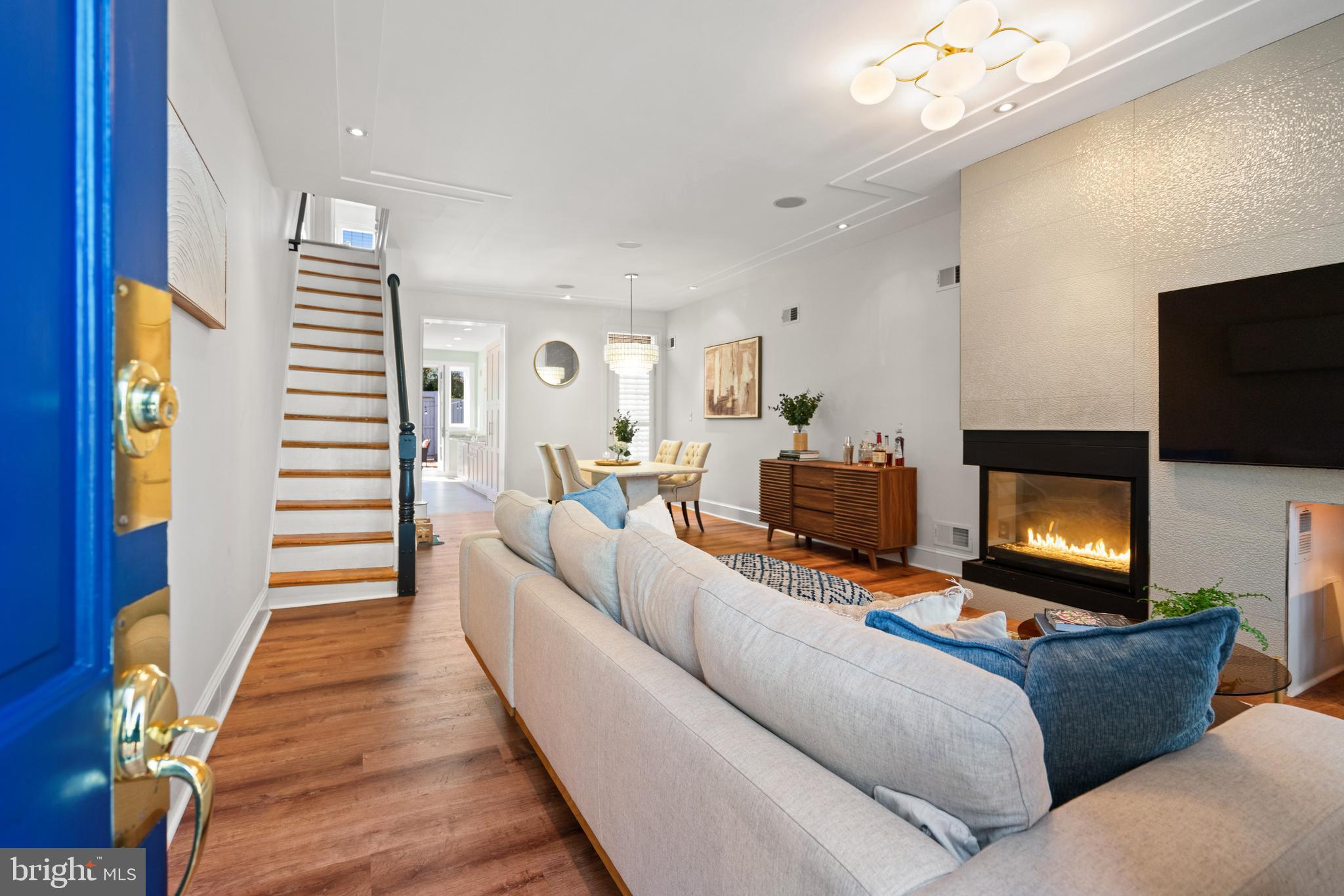 611 F Street Northeast Washington, DC 20002 - Photo 3 of 34 Open and Airy Main Level with Updated Lighting