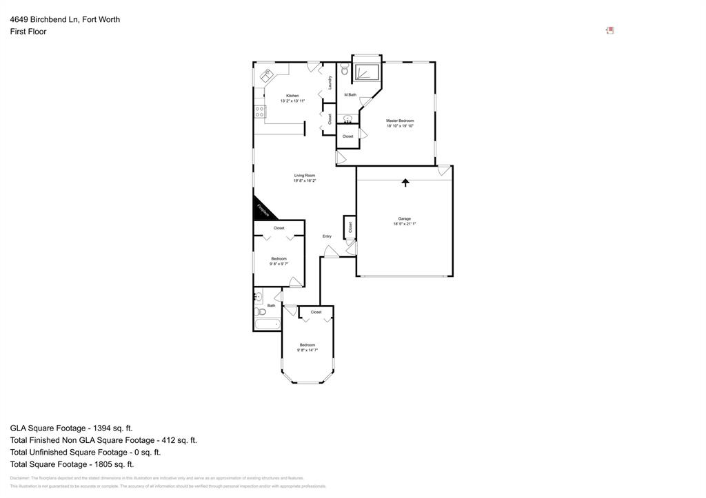 4649 Birchbend Lane Fort Worth, TX 76137 - Photo 18 of 18 a picture of a floor plan