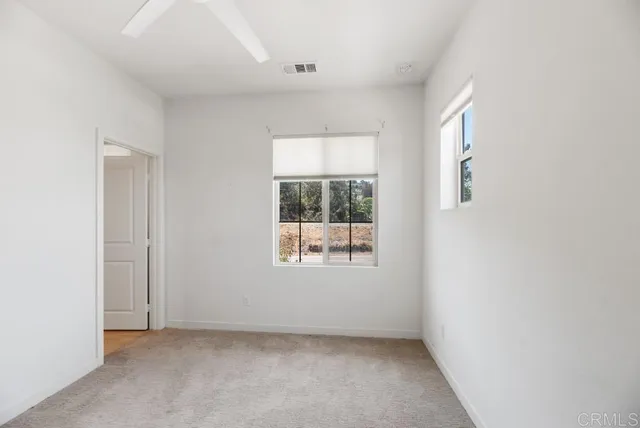 an empty room with a window