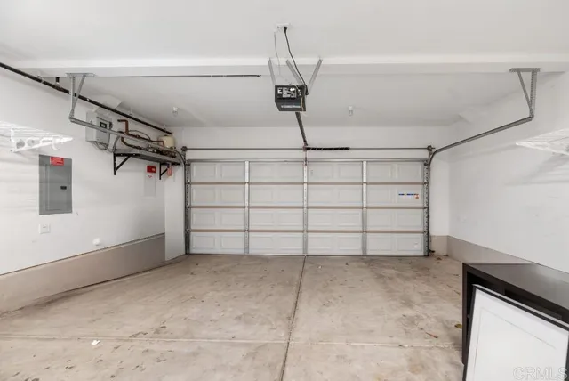a view of a garage