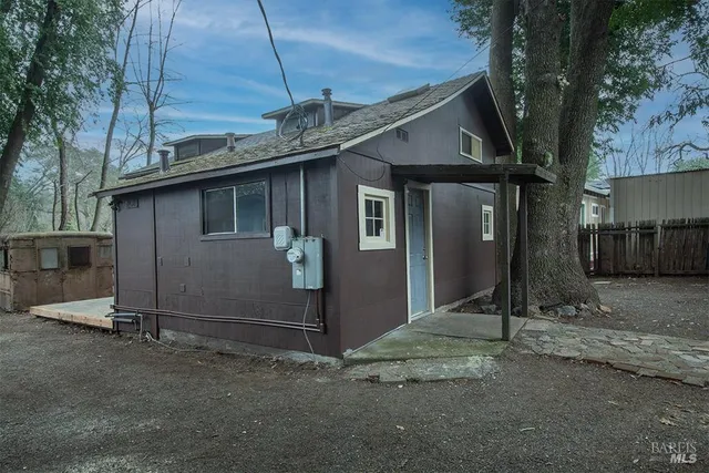 a backyard of a house