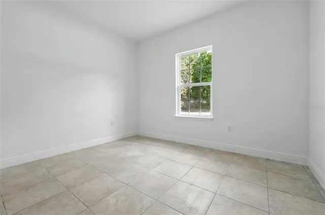 an empty room with a window