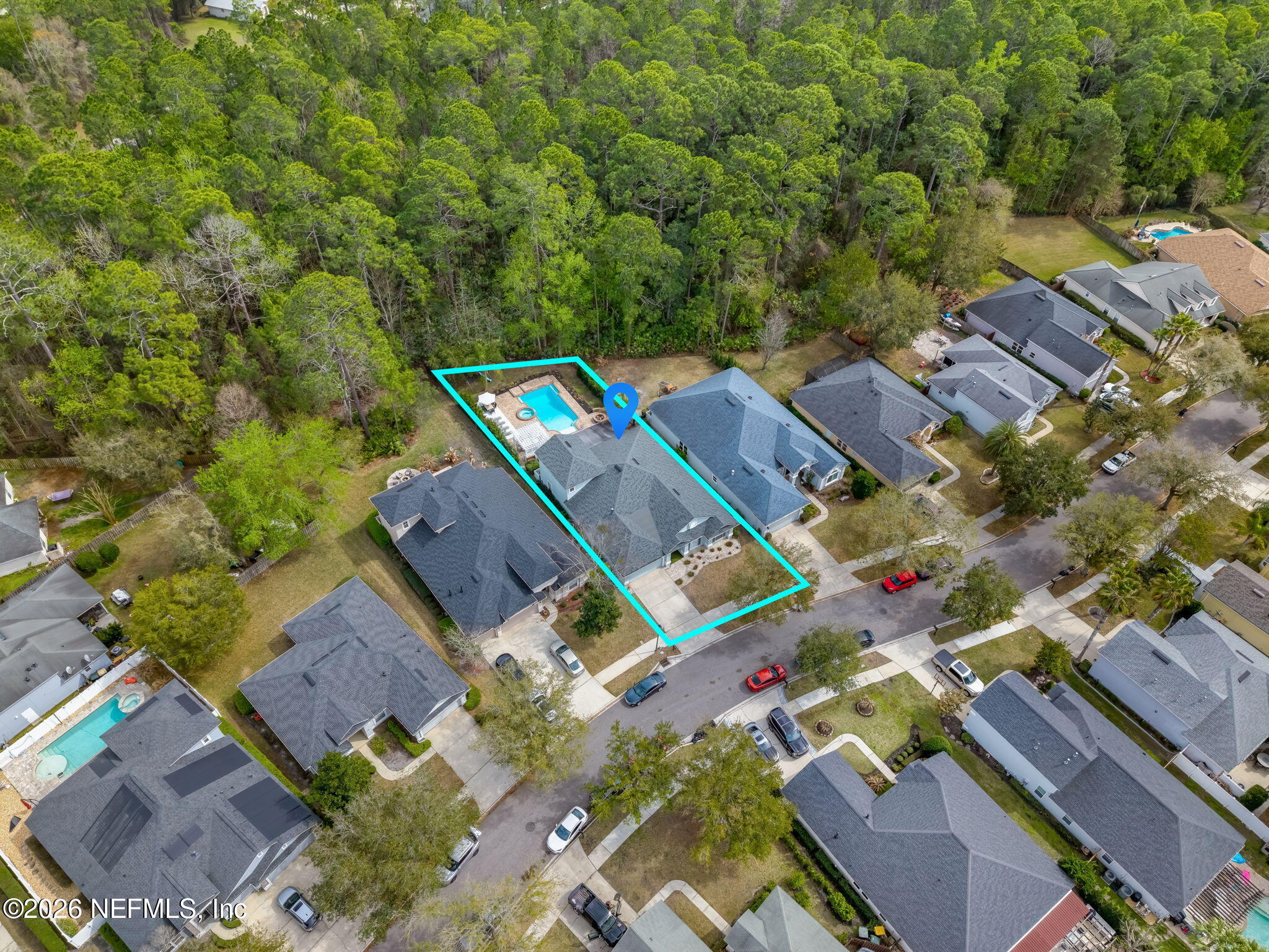 6516 Ginnie Springs Road Jacksonville, FL 32258 - Photo 54 of 68 54-web-or-mls-Aerial - Lot Line