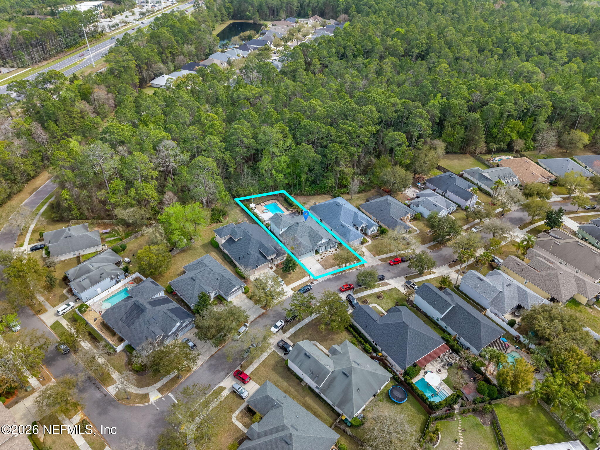 6516 Ginnie Springs Road Jacksonville, FL 32258 - Photo 55 of 68 55-web-or-mls-Aerial - Lot Line