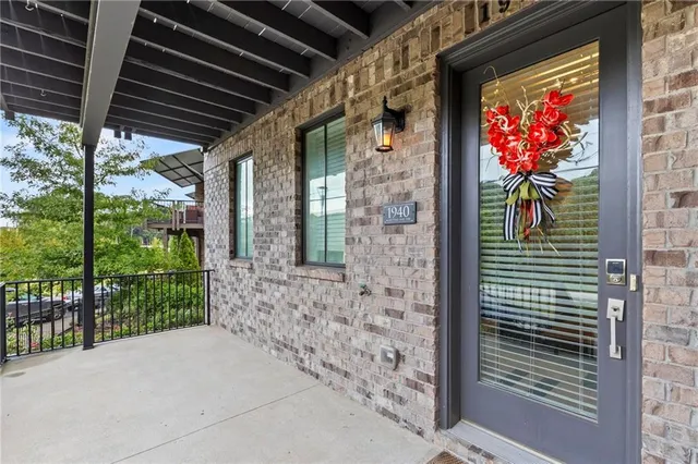 a view of a door of the house