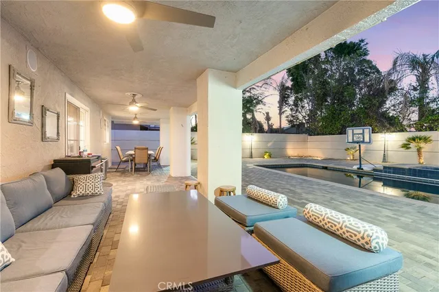 a view of a living room and a couch