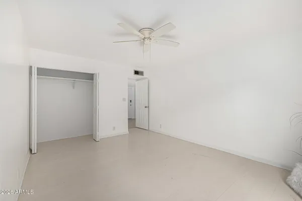 an empty room with a window