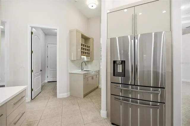 a view of a door and a window