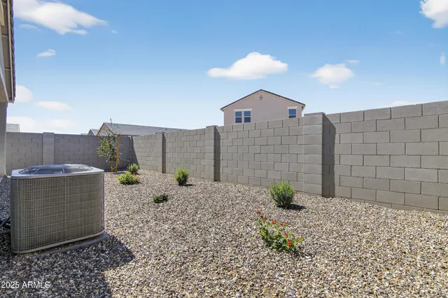 a backyard of a house