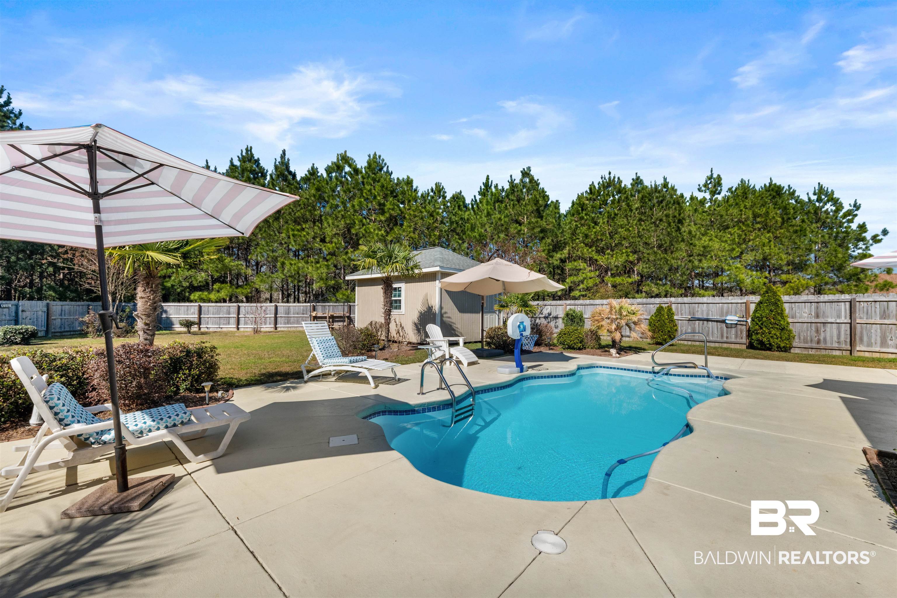 1850 Arcadia Drive Foley, AL 36535 - Photo 34 of 44 View of pool with a fenced in pool, a patio area, and a fenced backyard