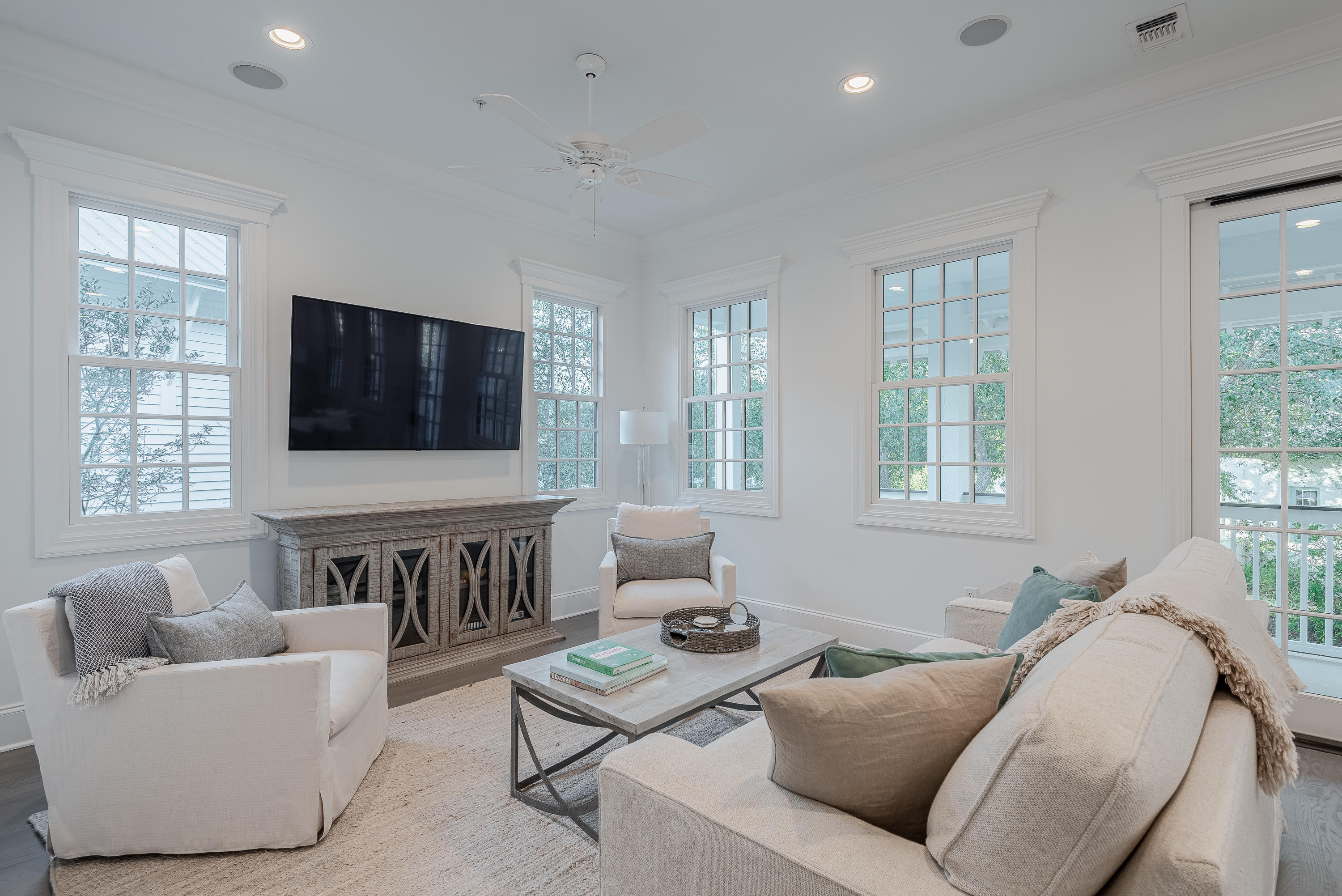 59 West Water Street Inlet Beach, FL 32461 - Photo 16 of 45 a living room with furniture and a flat screen tv