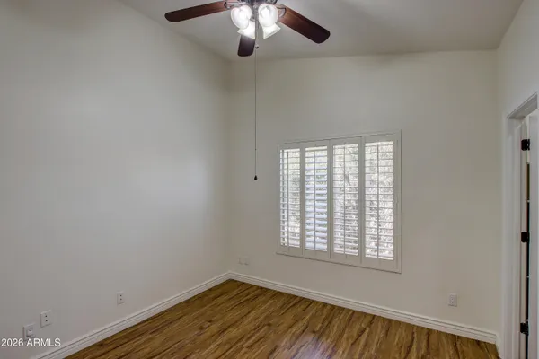an empty room with a window
