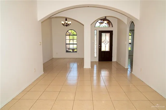 a view of an entryway with a window