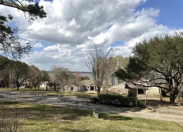 a view of a lake with houses