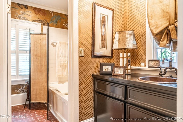 11102 Old Johns Road Laurinburg, NC 28352 - Photo 24 of 42 a bathroom with a sink and a mirror