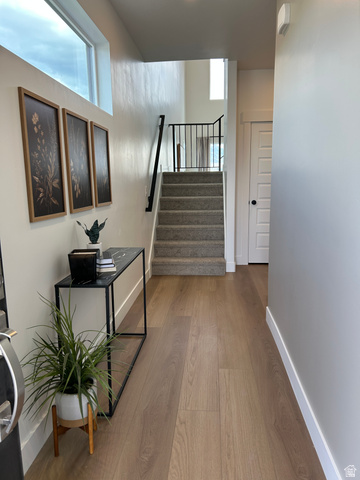 2011 West 1150 South, Unit 1042 Payson, UT 84651 - Photo 6 of 39 Photos are of model home.Entryway with wood-finish flooring, white baseboards, and a neutral wall color